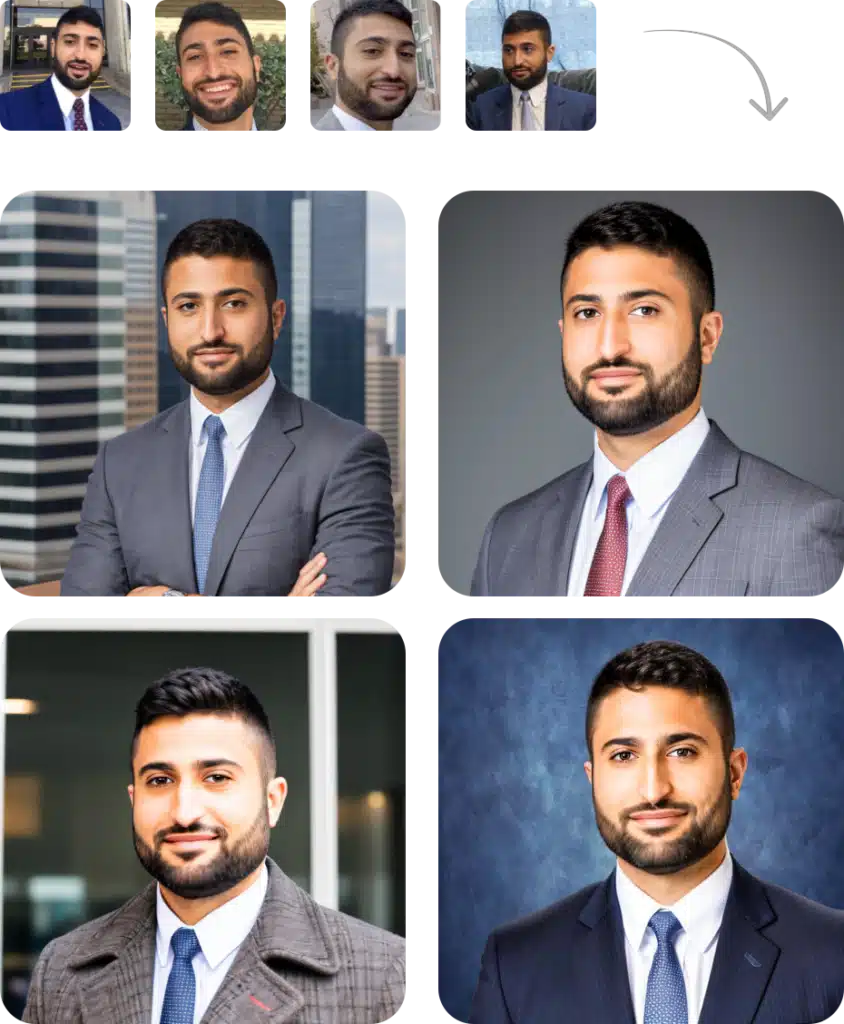 professional ai headshot examples