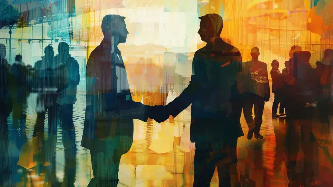 two professionals shaking hands