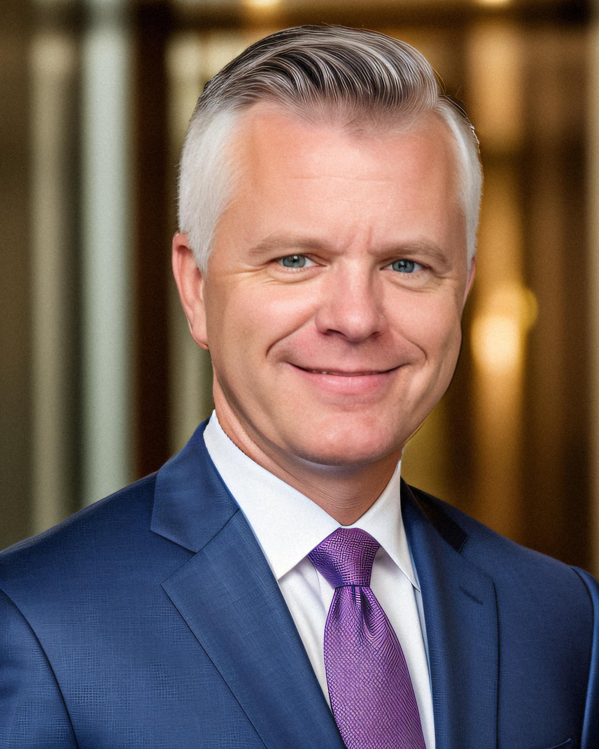 grey hair corporate headshot